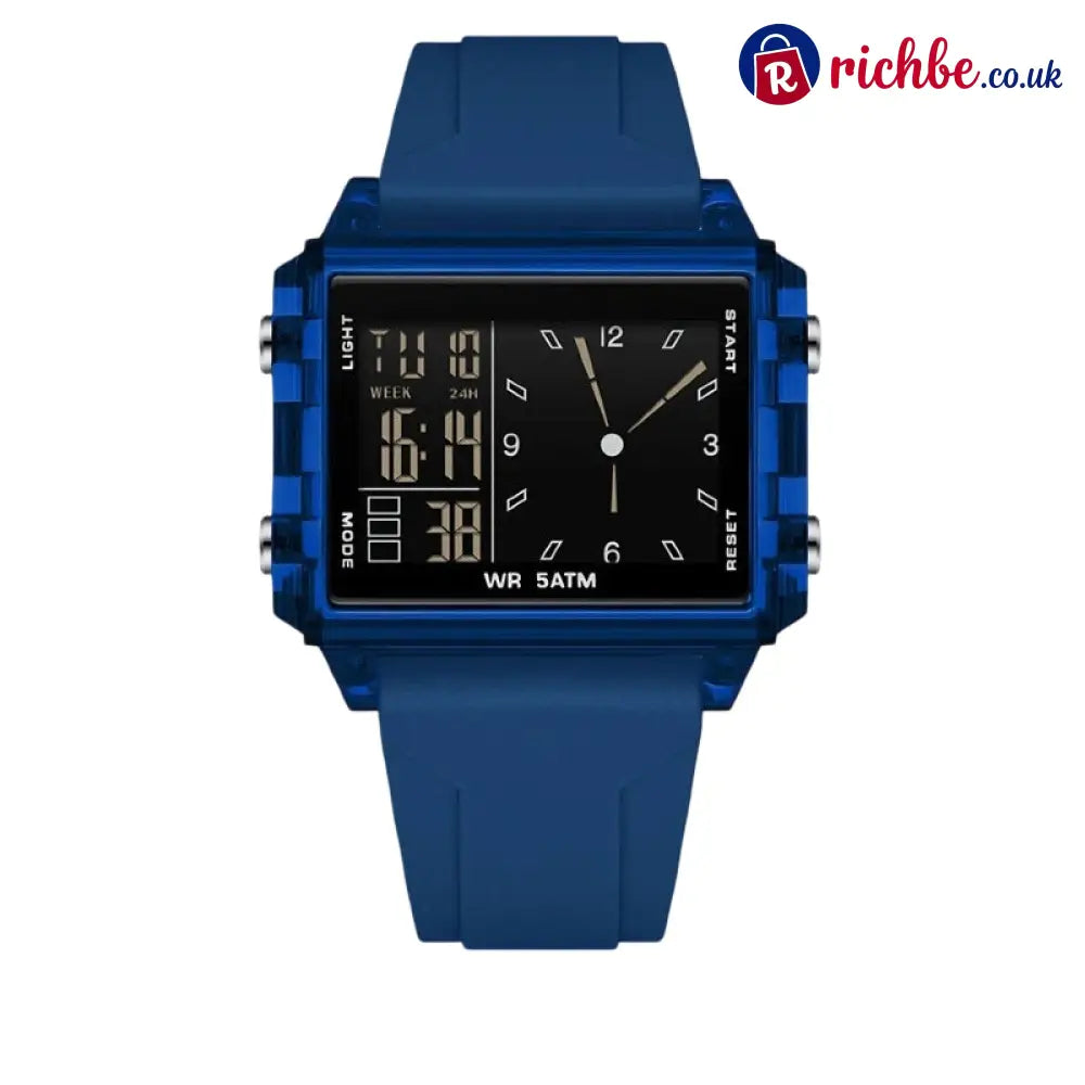 ⌚ 48% OFF NOW! 💥 Water-Resistant Transparent Digital Watch – 50M luminous display & hybrid design – Perfect for sports