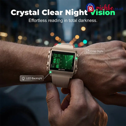 ⌚ 48% OFF NOW! 💥 Water-Resistant Transparent Digital Watch – 50M luminous display & hybrid design – Perfect for sports