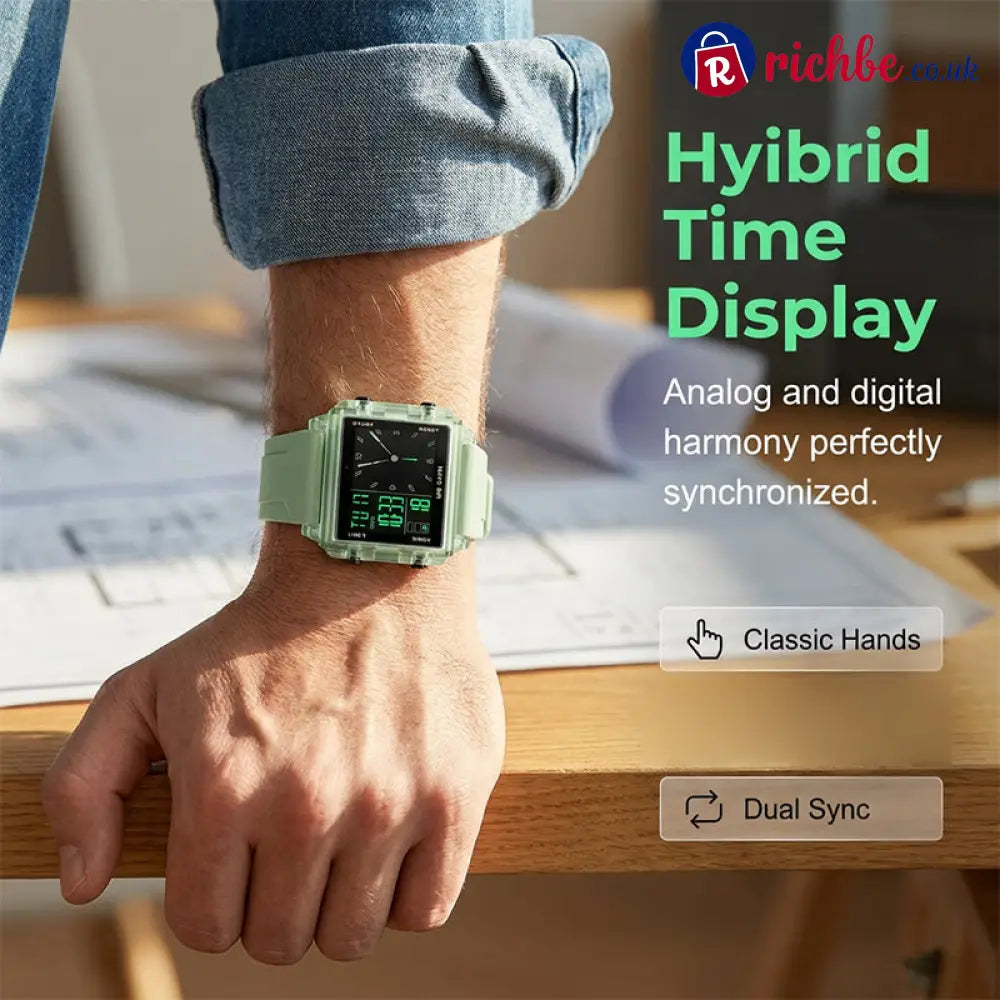⌚ 48% OFF NOW! 💥 Water-Resistant Transparent Digital Watch – 50M luminous display & hybrid design – Perfect for sports