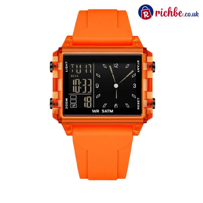 ⌚ 48% OFF NOW! 💥 Water-Resistant Transparent Digital Watch – 50M luminous display & hybrid design – Perfect for sports