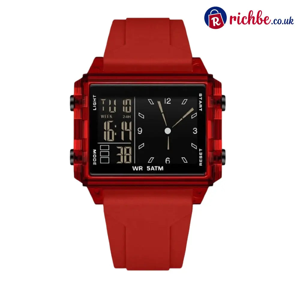 ⌚ 48% OFF NOW! 💥 Water-Resistant Transparent Digital Watch – 50M luminous display & hybrid design – Perfect for sports