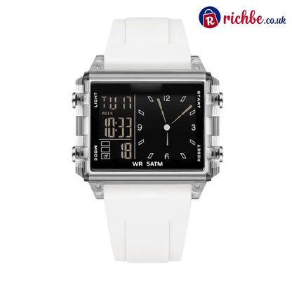 ⌚ 48% OFF NOW! 💥 Water-Resistant Transparent Digital Watch – 50M luminous display & hybrid design – Perfect for sports