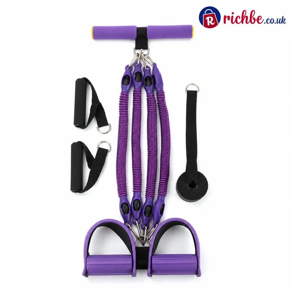 📢📢 48% OFF! 💪 Pedal Resistance Band – 4 Resistance Levels Reinforced Carabiners & Full-Body Home Workouts - Health &