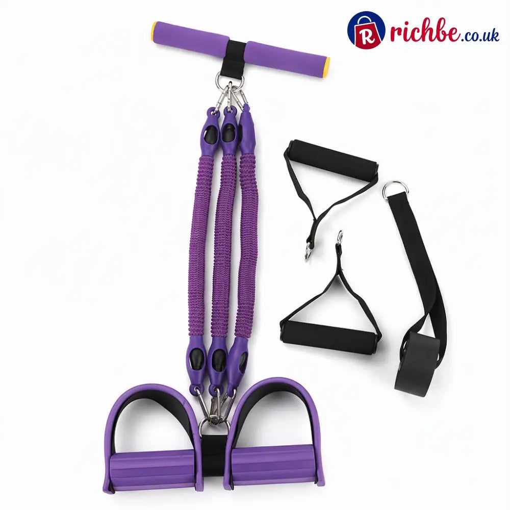 📢📢 48% OFF! 💪 Pedal Resistance Band – 4 Resistance Levels Reinforced Carabiners & Full-Body Home Workouts - Health &