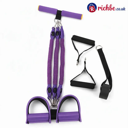 📢📢 48% OFF! 💪 Pedal Resistance Band – 4 Resistance Levels Reinforced Carabiners & Full-Body Home Workouts - Health &