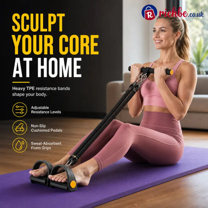 📢📢 48% OFF! 💪 Pedal Resistance Band – 4 Resistance Levels Reinforced Carabiners & Full-Body Home Workouts - Health &
