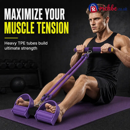 📢📢 48% OFF! 💪 Pedal Resistance Band – 4 Resistance Levels Reinforced Carabiners & Full-Body Home Workouts - Health &