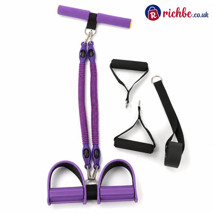 📢📢 48% OFF! 💪 Pedal Resistance Band – 4 Resistance Levels Reinforced Carabiners & Full-Body Home Workouts - Health &