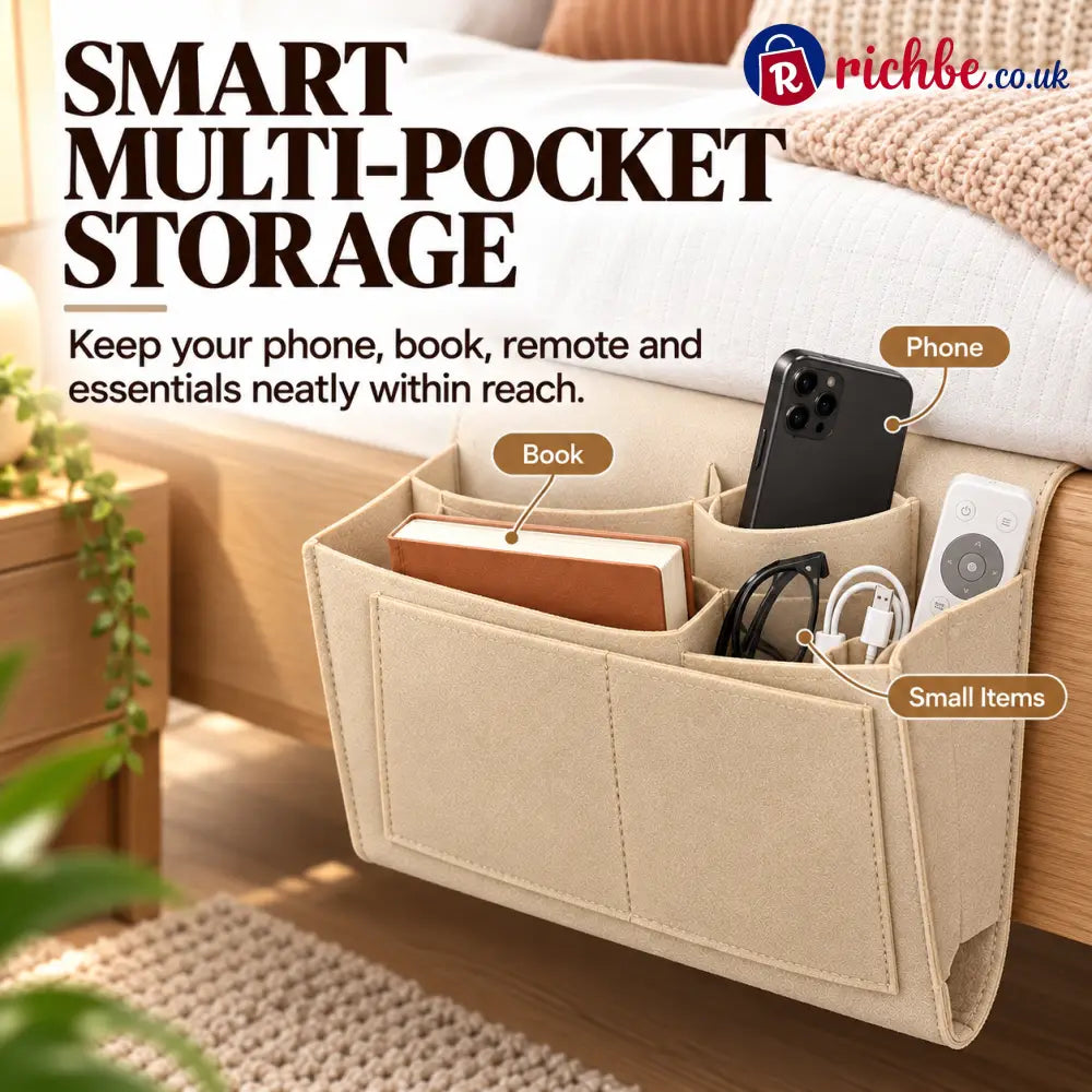 🔥 49% OFF Bedside Hanging Organizer – Keep Essentials Within Reach
