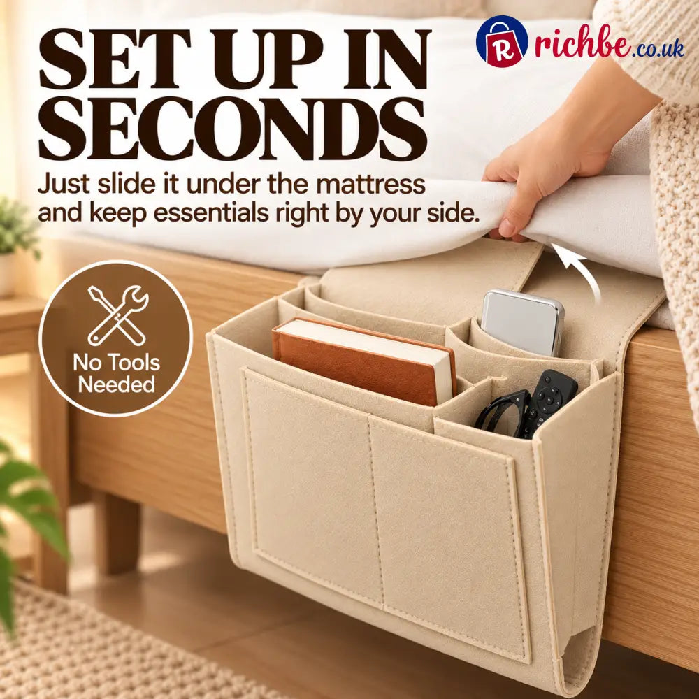 🔥 49% OFF Bedside Hanging Organizer – Keep Essentials Within Reach