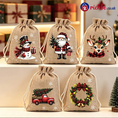 📢📢49% OFF!! ⏰Christmas Drawstring Gift Bags - 5PCS - Hot sale