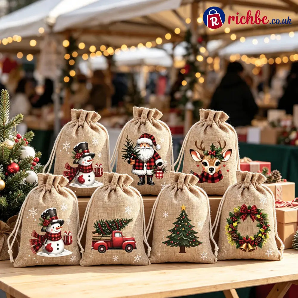 📢📢49% OFF!! ⏰Christmas Drawstring Gift Bags - Hot sale