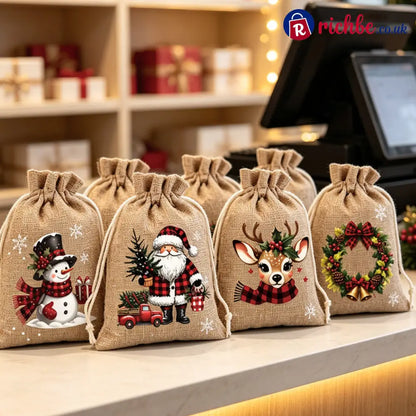 📢📢49% OFF!! ⏰Christmas Drawstring Gift Bags - Hot sale