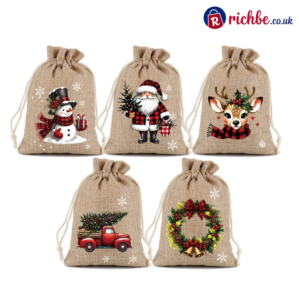 📢📢49% OFF!! ⏰Christmas Drawstring Gift Bags - Hot sale