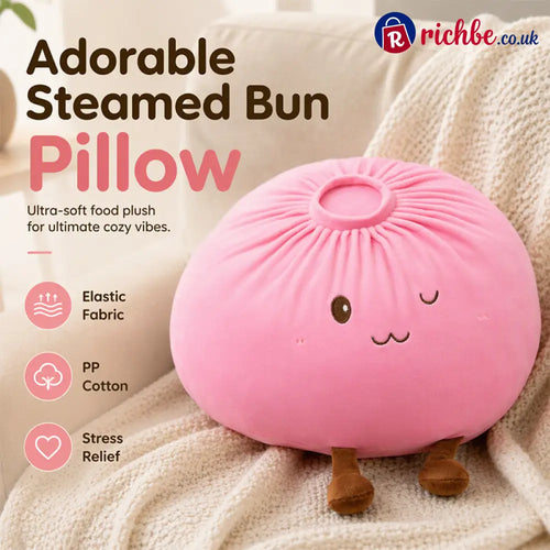 📢49% - OFF 🔥Cute Bao Bun Plush Pillow 🛏️– Soft Squishy & Irresistibly Cosy A Sweet Treat for Your Sofa Bed or Desk 🛋️✨