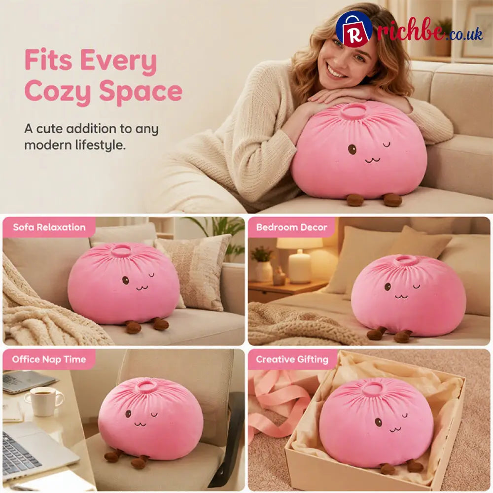 📢49% - OFF 🔥Cute Bao Bun Plush Pillow 🛏️– Soft Squishy & Irresistibly Cosy A Sweet Treat for Your Sofa Bed or Desk 🛋️✨