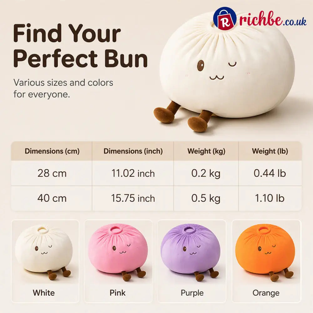 📢49% - OFF 🔥Cute Bao Bun Plush Pillow 🛏️– Soft Squishy & Irresistibly Cosy A Sweet Treat for Your Sofa Bed or Desk 🛋️✨