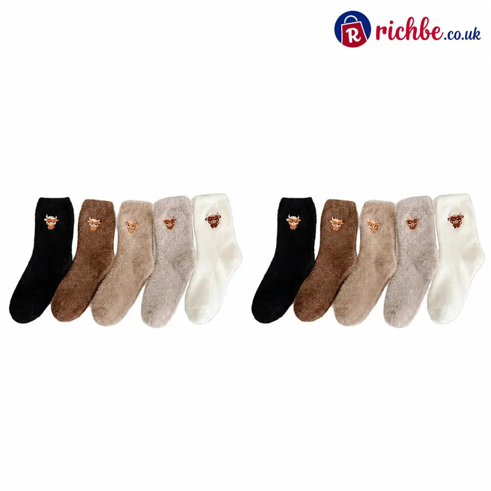 🧦✨ 49% OFF! Cute Cow Slipper Socks - 2 sets(10 pairs)