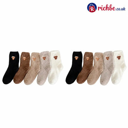 🧦✨ 49% OFF! Cute Cow Slipper Socks - 2 sets(10 pairs)