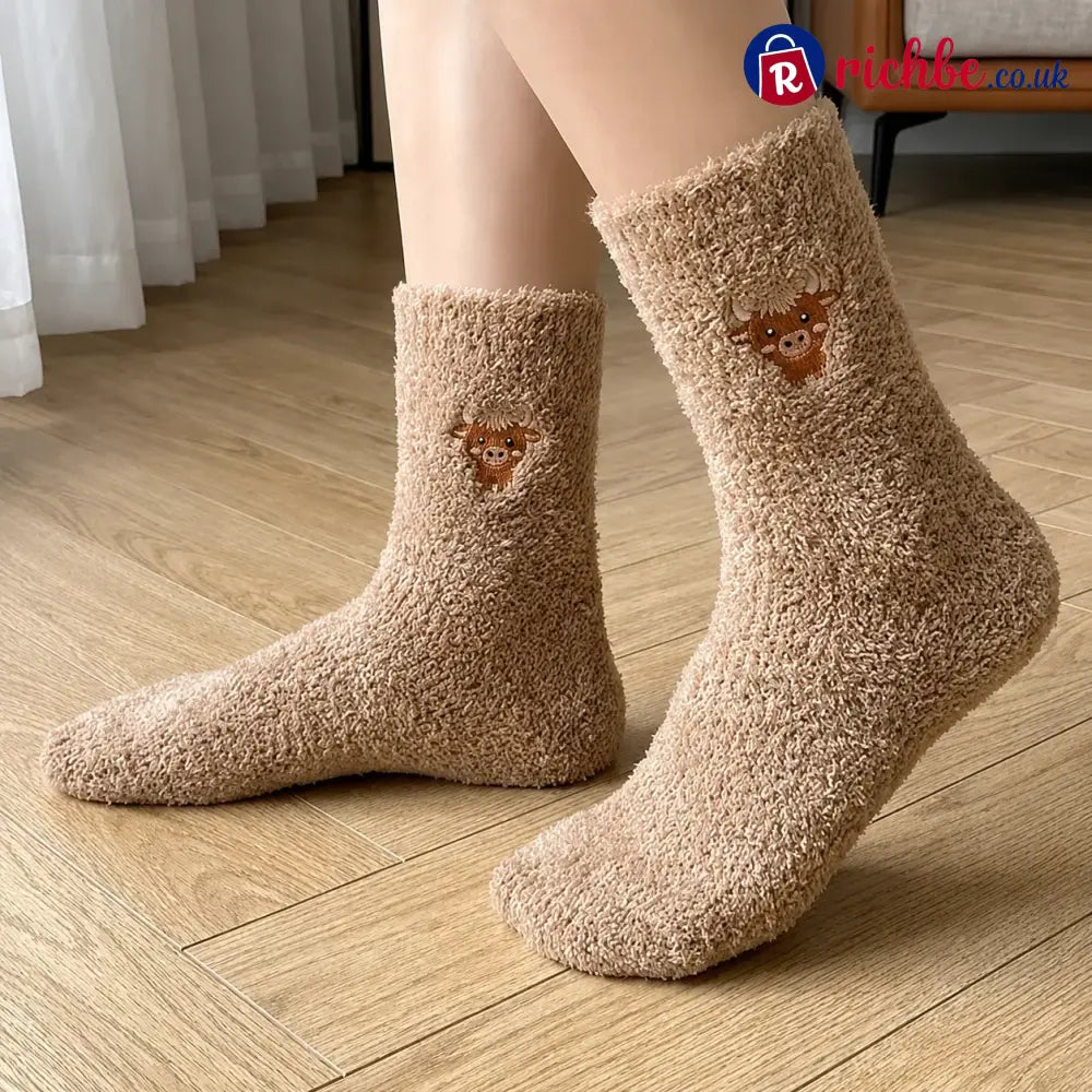 🧦✨ 49% OFF! Cute Cow Slipper Socks