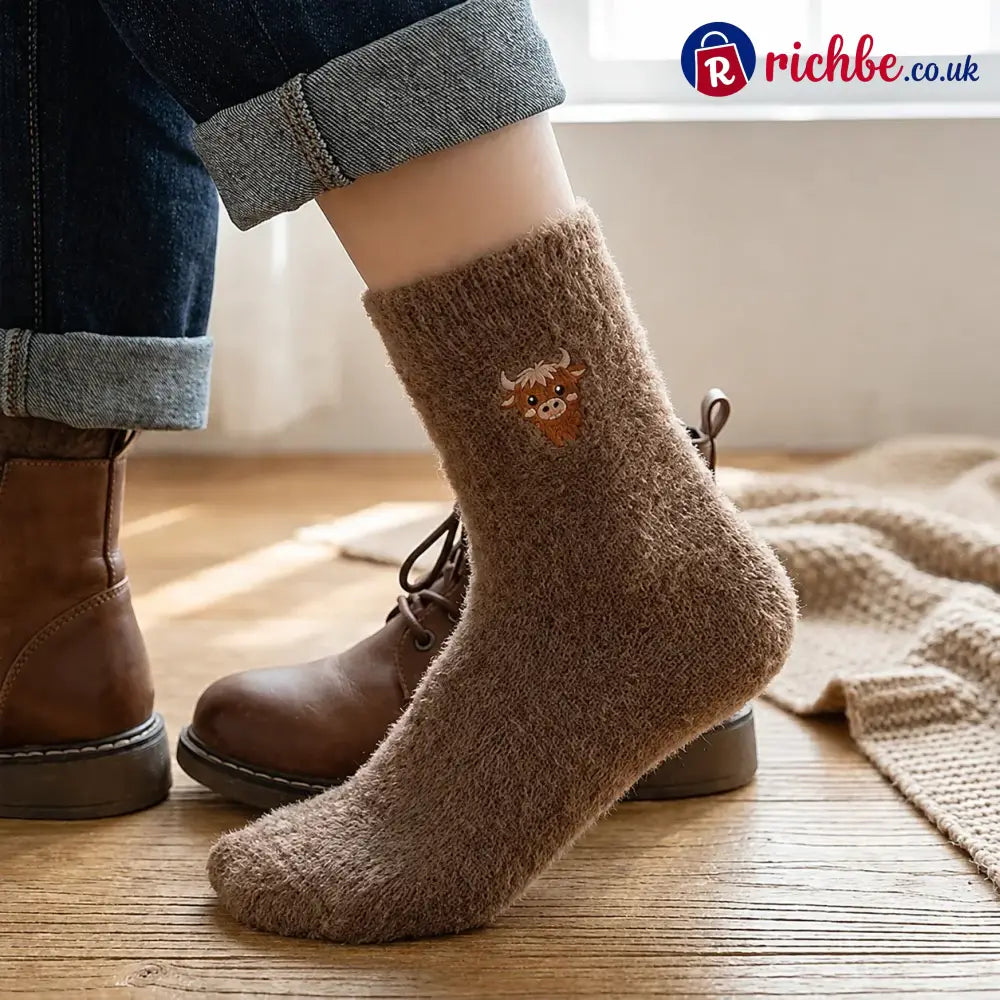 🧦✨ 49% OFF! Cute Cow Slipper Socks