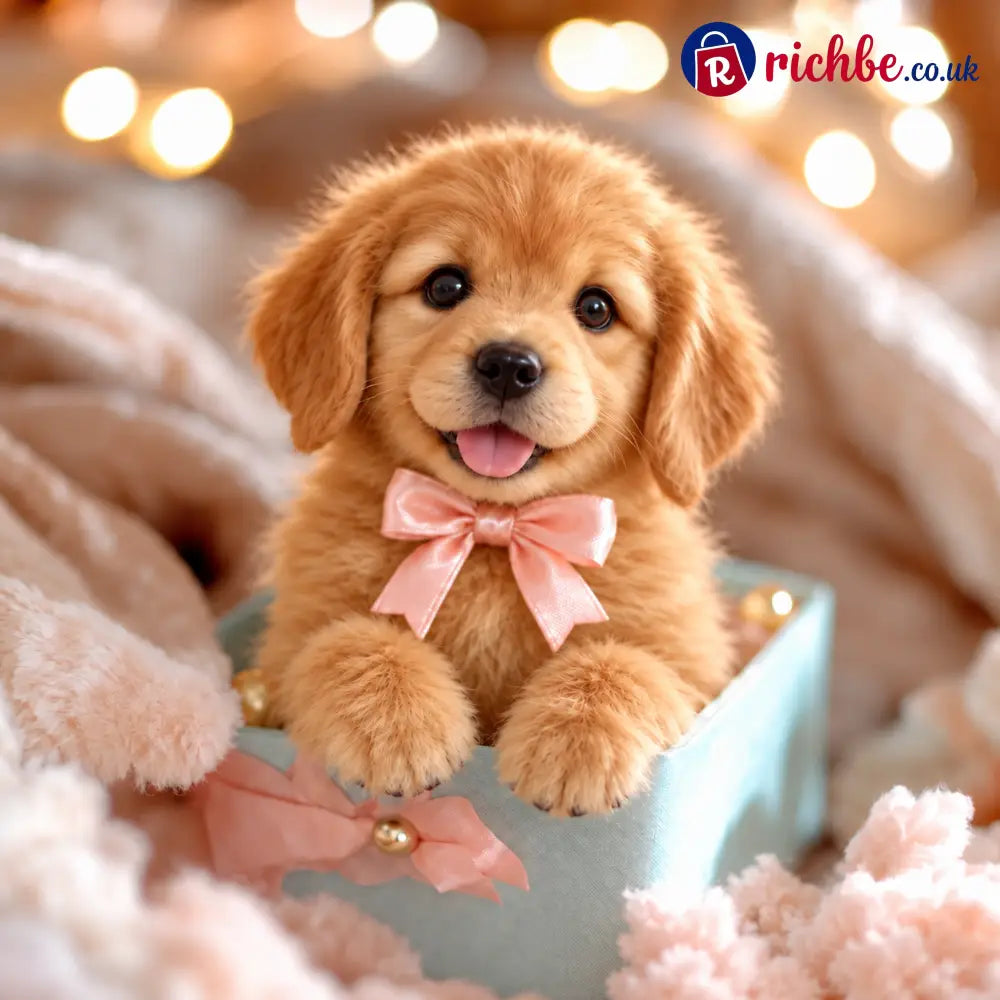🎄 49% OFF – Golden Buddy™ Realistic Robot Golden Retriever Puppy