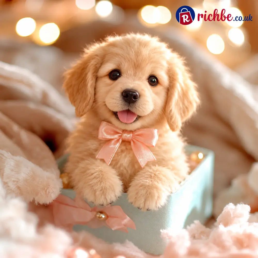 🎄 49% OFF – Golden Buddy™ Realistic Robot Golden Retriever Puppy