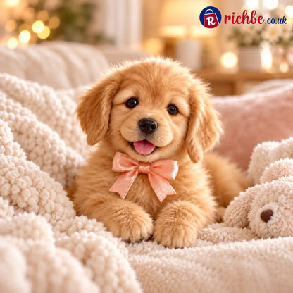 🎄 49% OFF – Golden Buddy™ Realistic Robot Golden Retriever Puppy