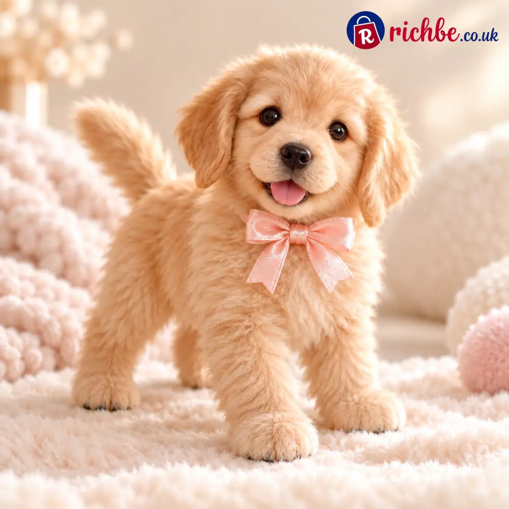 🎄 49% OFF – Golden Buddy™ Realistic Robot Golden Retriever Puppy
