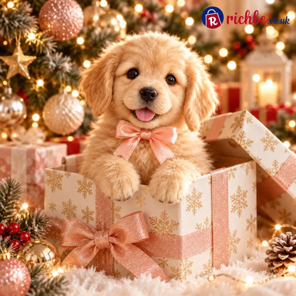 🎄 49% OFF – Golden Buddy™ Realistic Robot Golden Retriever Puppy