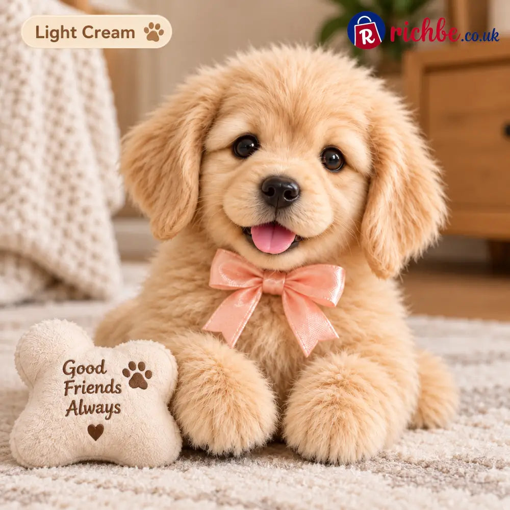 🎄 49% OFF – Golden Buddy™ Realistic Robot Golden Retriever Puppy - 🤍 Light Cream