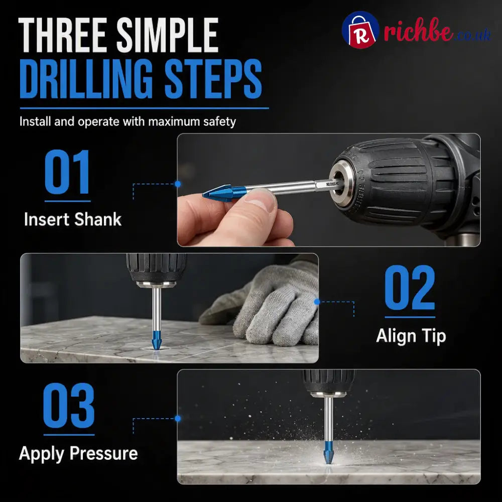 ⏰ 49% -OFF🔥Hex Shank Carbide Drill Bit – Eccentric Design For Tile Glass & Concrete🔧 - 五金配件
