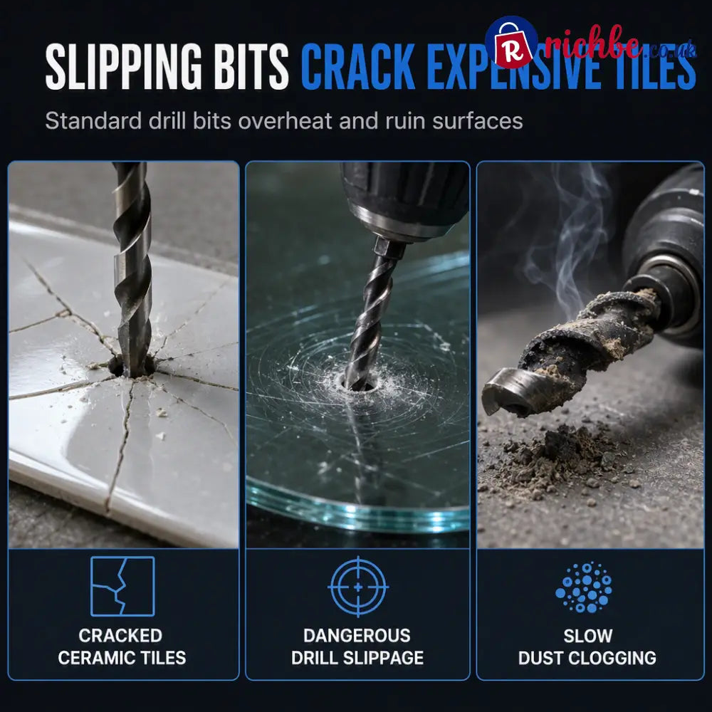 ⏰ 49% -OFF🔥Hex Shank Carbide Drill Bit – Eccentric Design For Tile Glass & Concrete🔧 - 五金配件