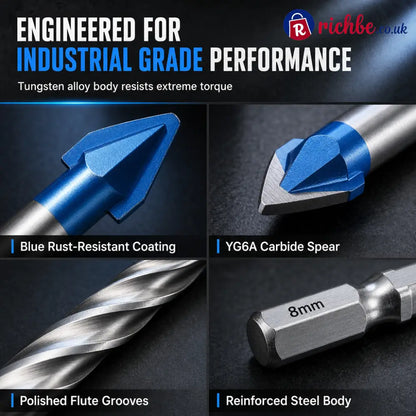 ⏰ 49% -OFF🔥Hex Shank Carbide Drill Bit – Eccentric Design For Tile Glass & Concrete🔧 - 五金配件