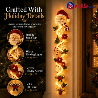 Gingerbread - MerryCascade Glowing Christmas Door Hanger
