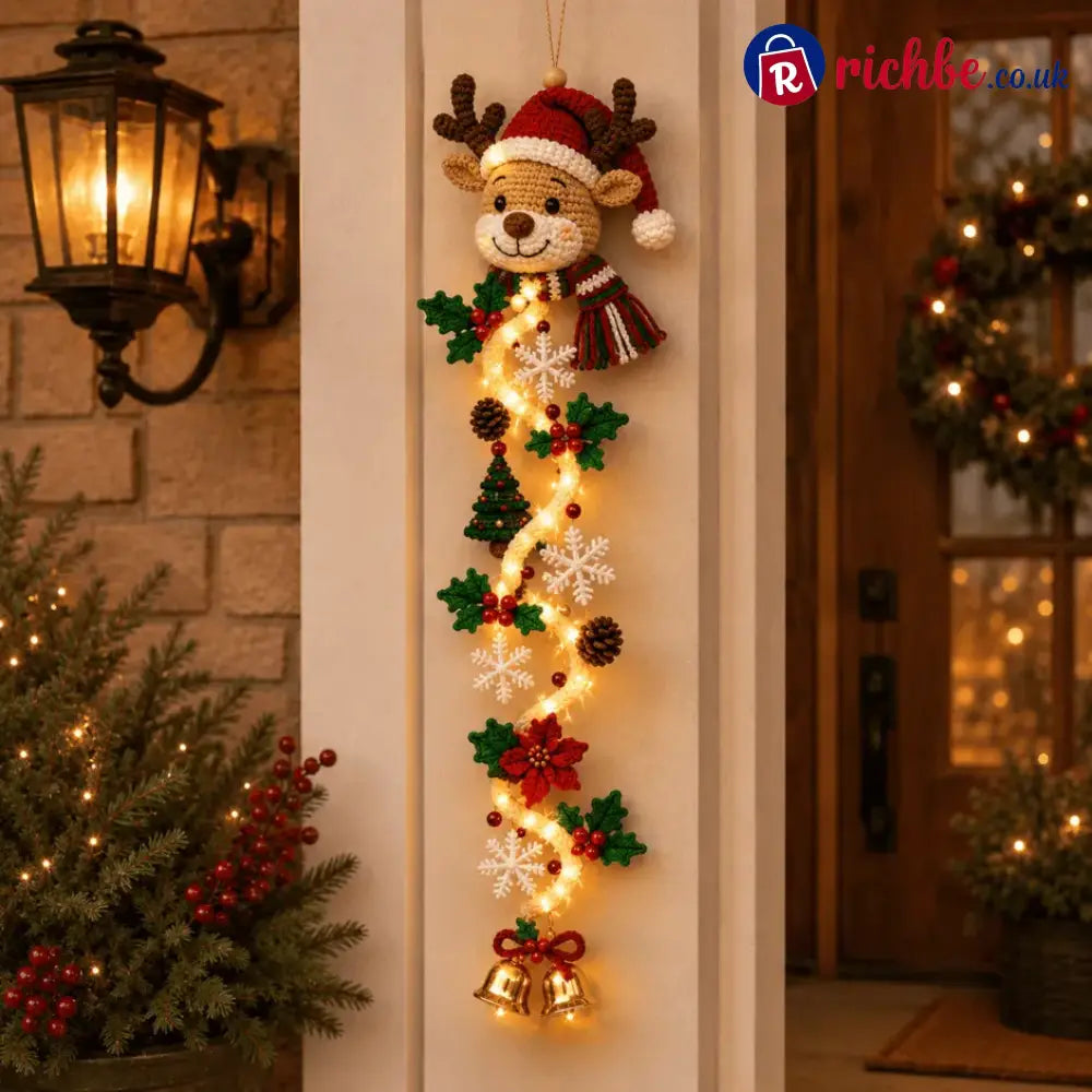 MerryCascade Glowing Christmas Door Hanger