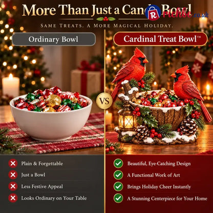 ⭐🎄 49% OFF | Lighted Cardinal Treat Bowl – A Cozy Christmas Centerpiece for Home
