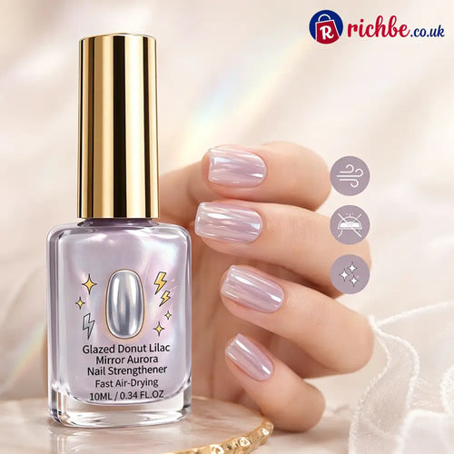 📢📢40% OFF !! ⏰Lilac Glossy Mirror Nail Strengthener