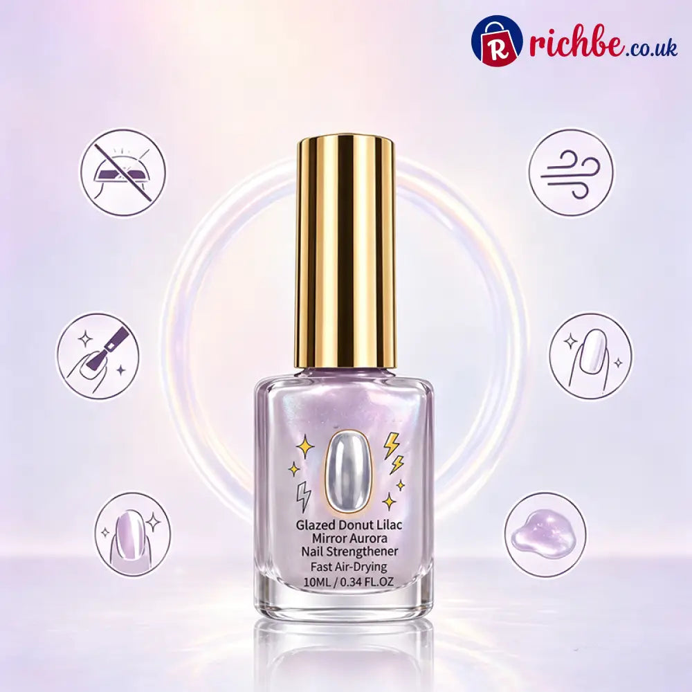 📢📢40% OFF !! ⏰Lilac Glossy Mirror Nail Strengthener