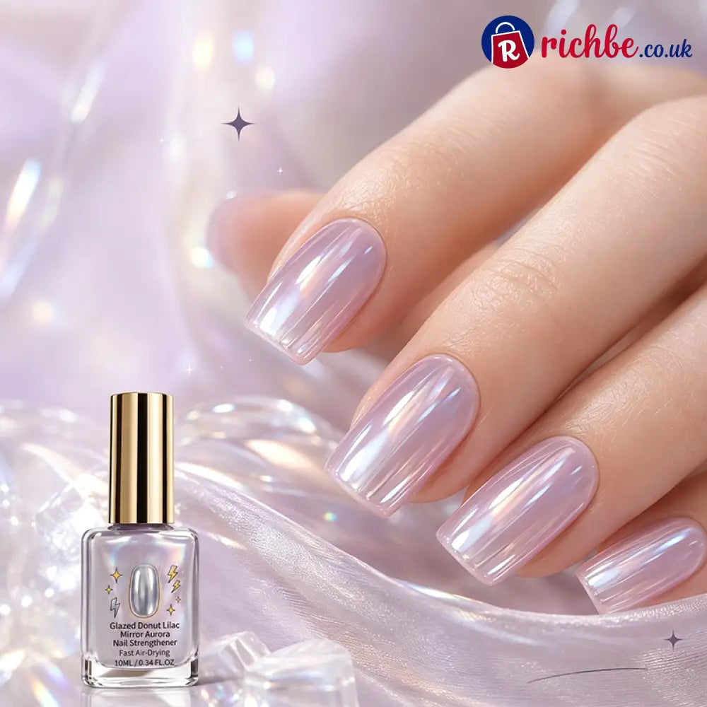 📢📢40% OFF !! ⏰Lilac Glossy Mirror Nail Strengthener
