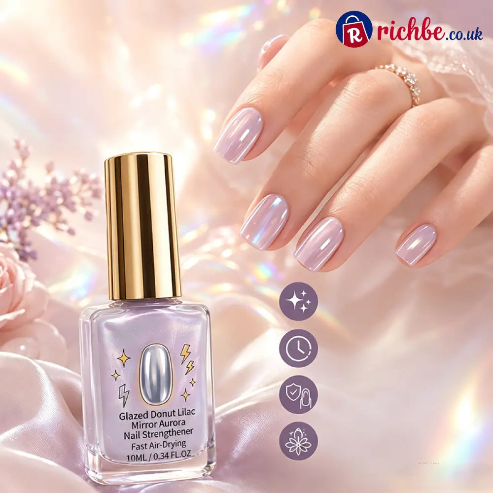 📢📢40% OFF !! ⏰Lilac Glossy Mirror Nail Strengthener