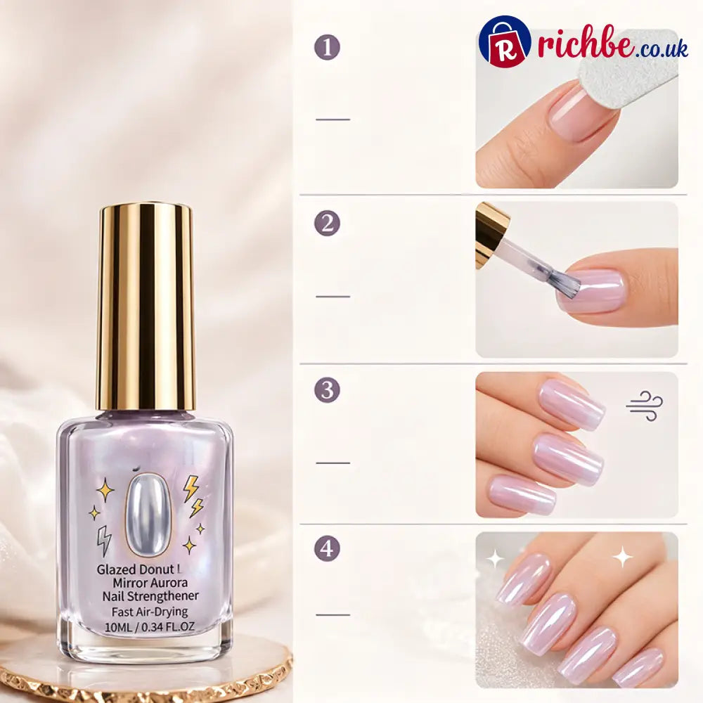 📢📢40% OFF !! ⏰Lilac Glossy Mirror Nail Strengthener