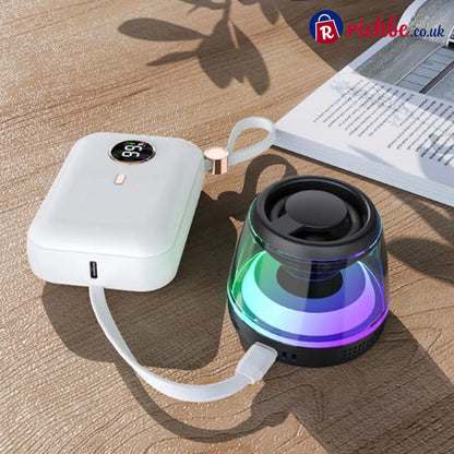 📢📢49% OFF!! ⏰Magnetic Mini Bluetooth Speaker with RGB Light - Black - Electronics & Accessories