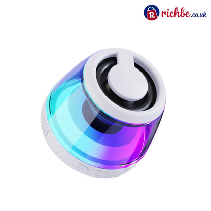 📢📢49% OFF!! ⏰Magnetic Mini Bluetooth Speaker with RGB Light - White - Electronics & Accessories
