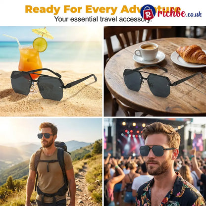 📢📢50% OFF !! ⏰Men's Stylish Geometric Polygon Sunglasses