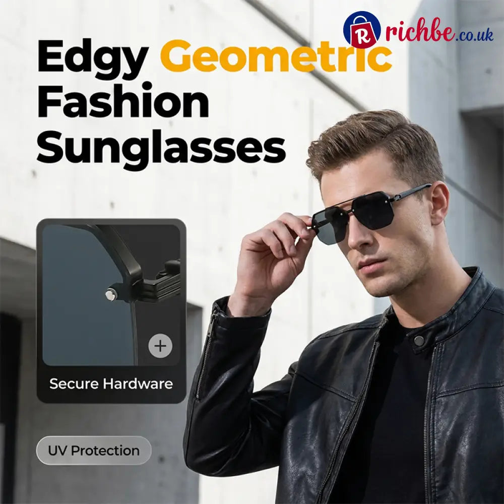 📢📢50% OFF !! ⏰Men's Stylish Geometric Polygon Sunglasses