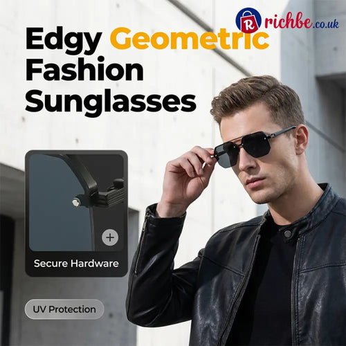 📢📢50% OFF !! ⏰Men's Stylish Geometric Polygon Sunglasses