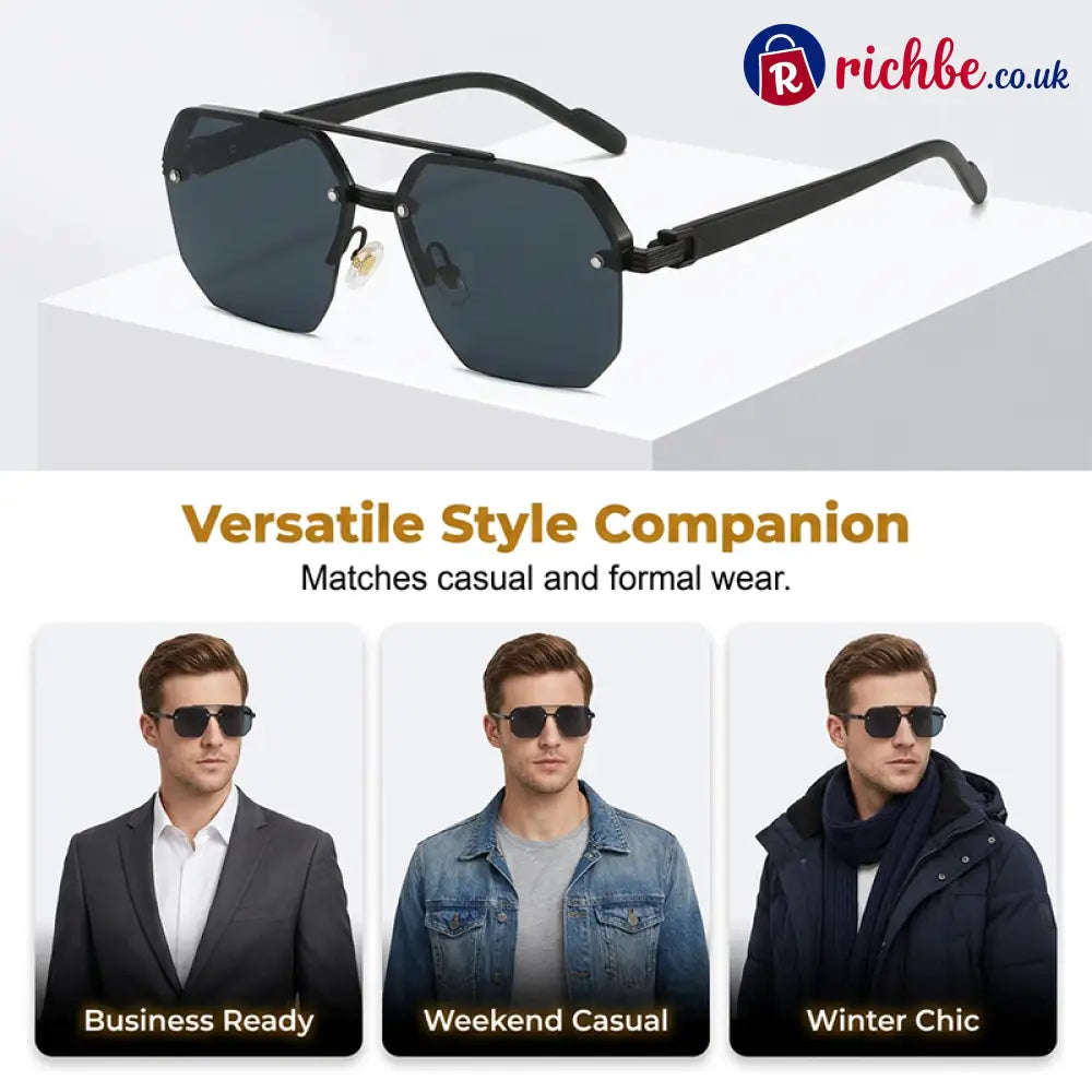 📢📢50% OFF !! ⏰Men's Stylish Geometric Polygon Sunglasses