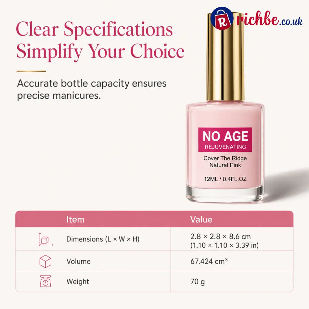 💅49% OFF NOW! Natural Pink Nail Ridge Filler 12ml Rejuvenating Nail Smoothing Coat Instantly Conceal Vertical Nail