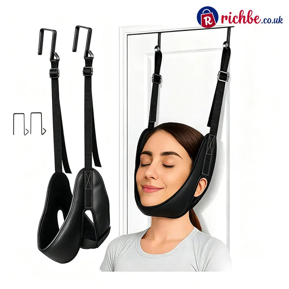 📢📢49% OFF!! ⏰Over Door Cervical Traction Device for Neck Pain Relief - Black / One Size - Houseware & Kitchen